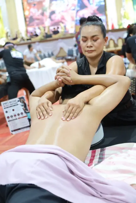 Thai massage at the festival