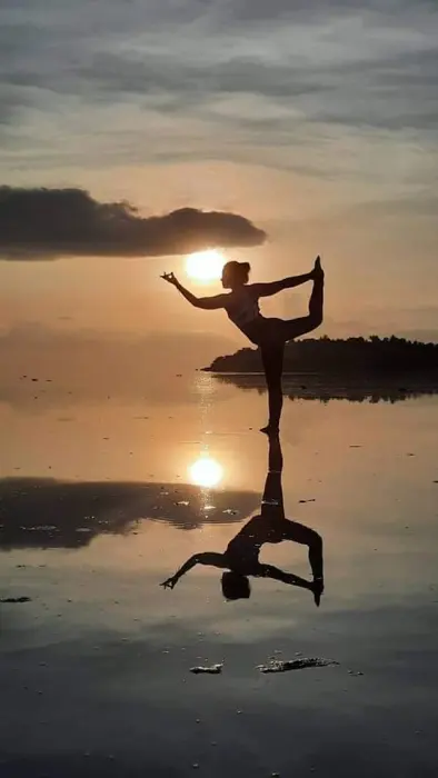 Yoga at sunset